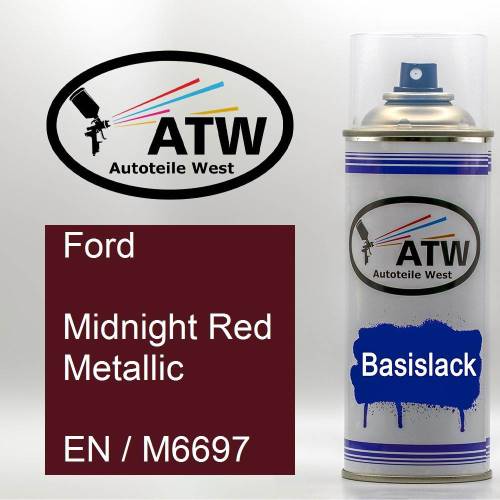 Ford, Midnight Red Metallic, EN / M6697: 400ml Sprühdose, von ATW Autoteile West.